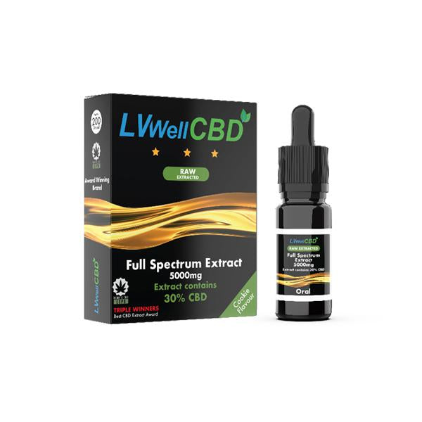 LVWell CBD 5000mg 10ml Raw Cannabis Oil - SilverbackCBD
