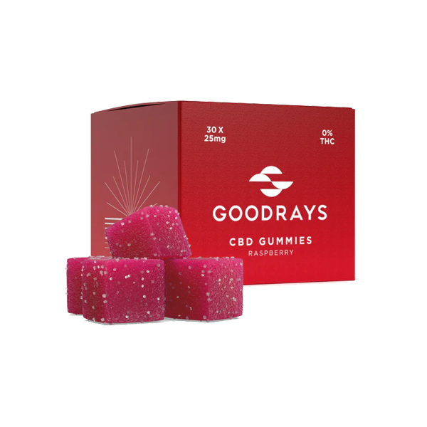 Goodrays 750mg CBD Gummies - 30 Pieces - Flavour: Raspberry
