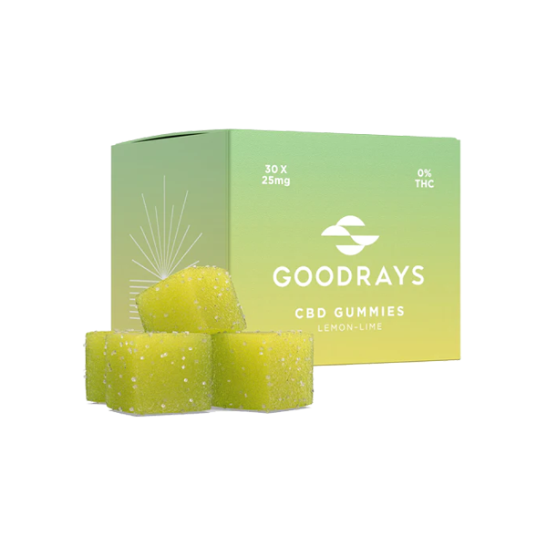 Goodrays 750mg CBD Gummies - 30 Pieces - Flavour: Lemon & Lime
