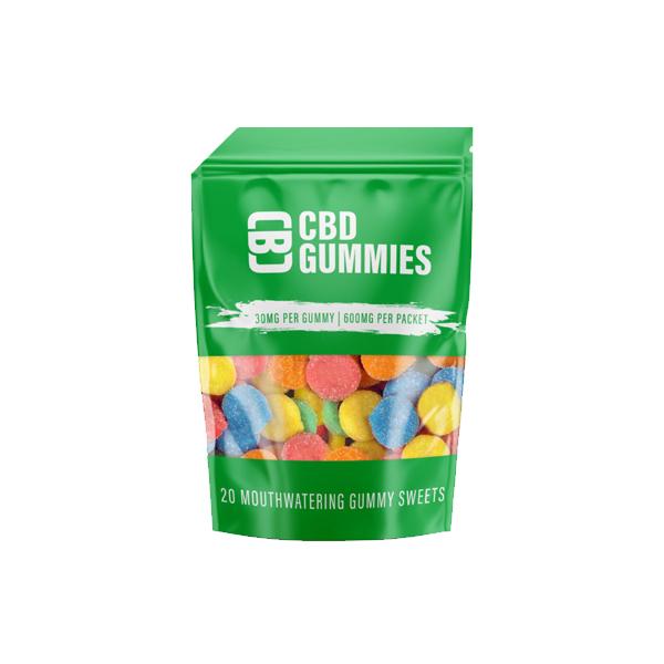 CBD Asylum 500mg CBD Sweets - Flavour: Mega Sour Raspberry's - SilverbackCBD