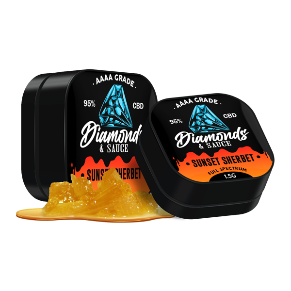 Diamonds & Sauce 95% Full Spectrum CBD Distillate - 1.5g - Terpene Strains: Mango Kush