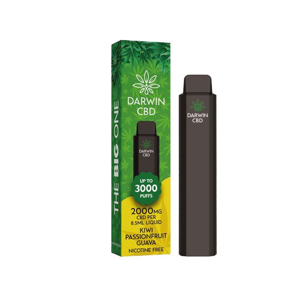 Darwin The Big One 2000mg CBD Disposable Vape Device 3000 Puffs - Flavour: Blackcurrant Blue Raspberry