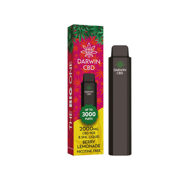 Darwin The Big One 2000mg CBD Disposable Vape Device 3000 Puffs - Flavour: Raspberry Pineapple