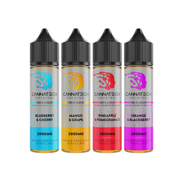 Cannatech 2000mg Broad Spectrum CBD E-liquid 50ml - Flavour: Pineapple & Pomegranate