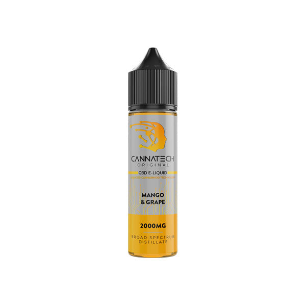 Cannatech 2000mg Broad Spectrum CBD E-liquid 50ml - Flavour: Orange & Blackcurrant
