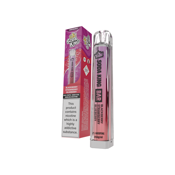 20mg Soda King Bar Disposable Vape Device 600 Puffs - Flavour: Menthol