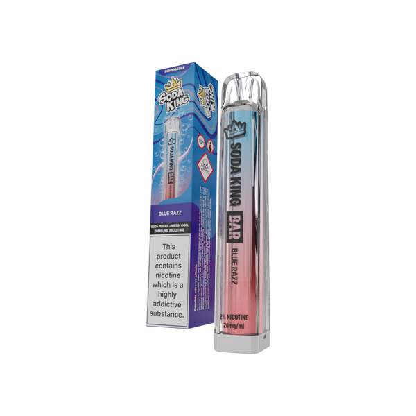 20mg Soda King Bar Disposable Vape Device 600 Puffs - Flavour: Menthol