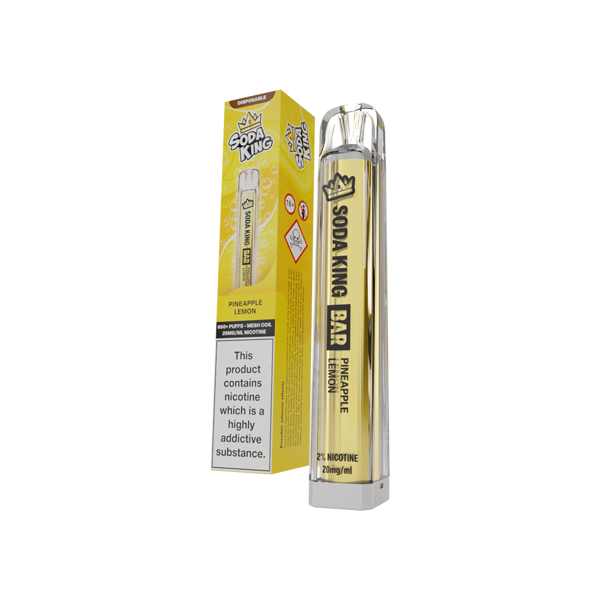 20mg Soda King Bar Disposable Vape Device 600 Puffs - Flavour: Menthol