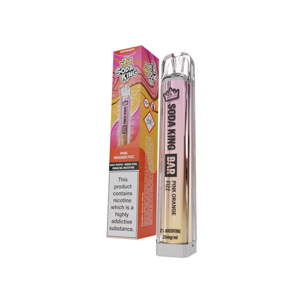20mg Soda King Bar Disposable Vape Device 600 Puffs - Flavour: Menthol