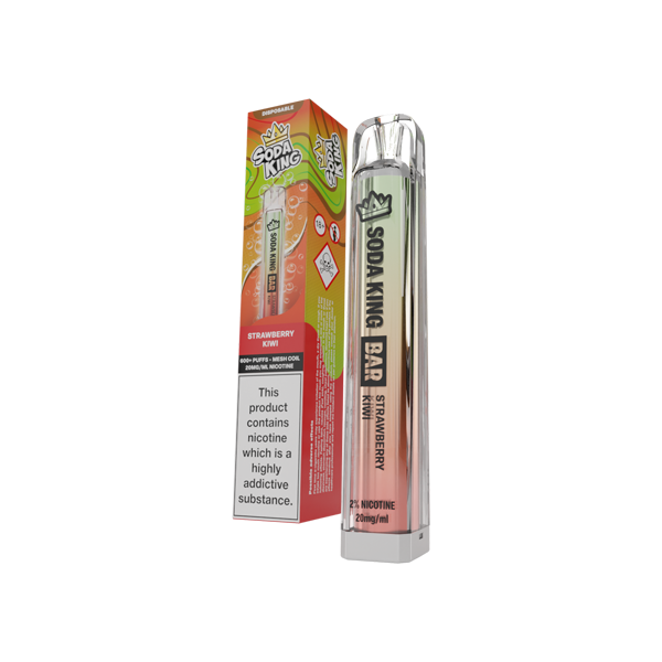20mg Soda King Bar Disposable Vape Device 600 Puffs - Flavour: Menthol