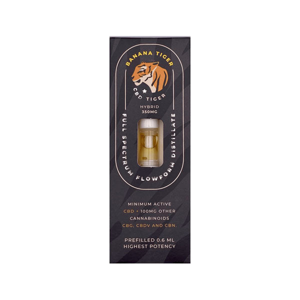 CBD Tiger 350mg Full Spectrum CBD Flowform Vape Cartridge - Flavour: Strawnana