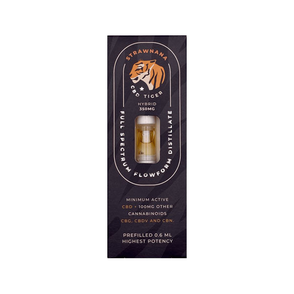 CBD Tiger 350mg Full Spectrum CBD Flowform Vape Cartridge - Flavour: Strawnana