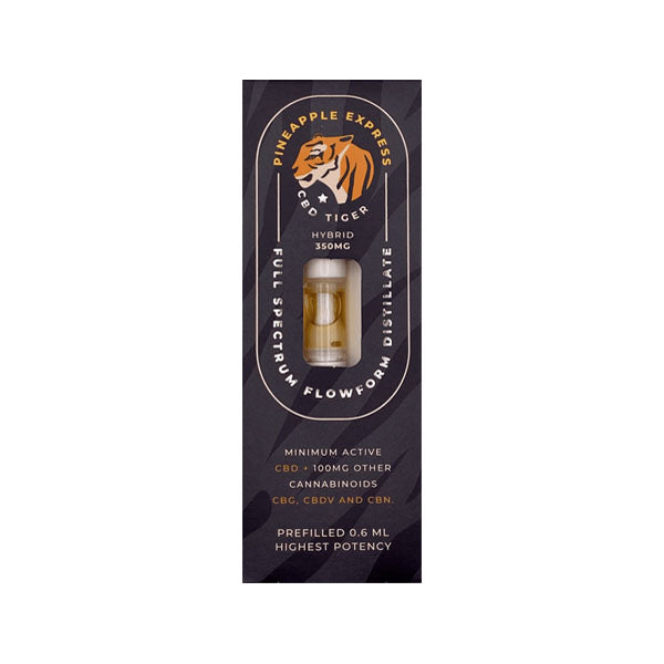 CBD Tiger 350mg Full Spectrum CBD Flowform Vape Cartridge - Flavour: Strawnana