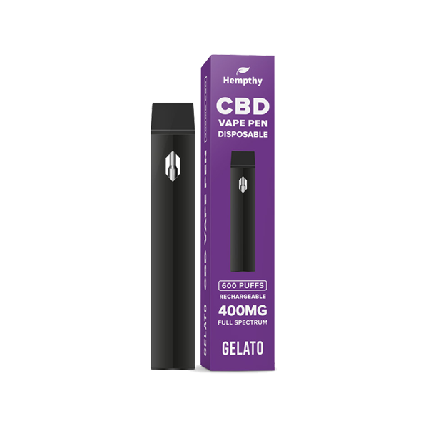 Hempthy 400mg CBD Disposable Vape Pen 600 Puffs - Flavour: Strawberry Lemonade