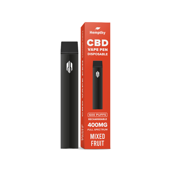 Hempthy 400mg CBD Disposable Vape Pen 600 Puffs - Flavour: Strawberry Lemonade