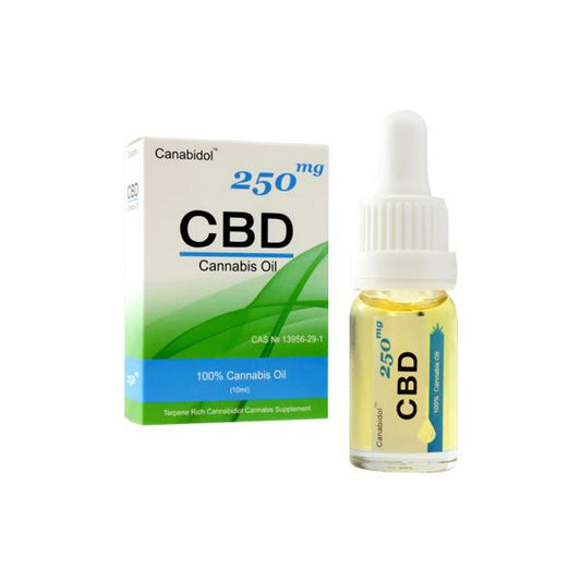 Canabidol 250mg CBD Cannabis Oil Drops 10ml - SilverbackCBD