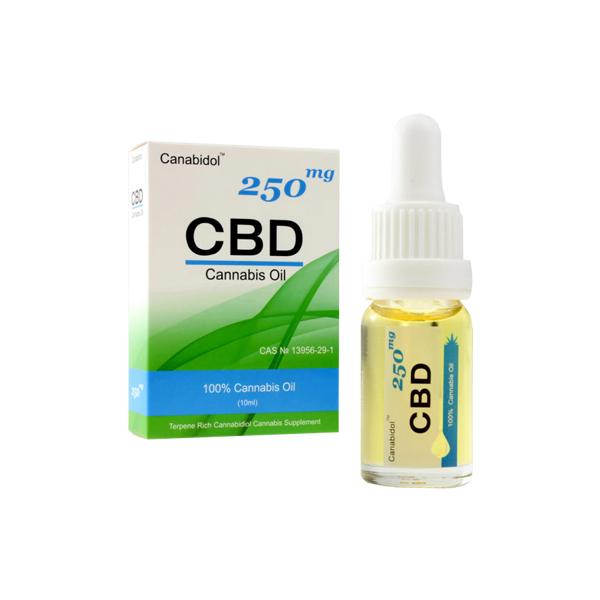 Canabidol 250mg CBD Cannabis Oil Drops 10ml - SilverbackCBD