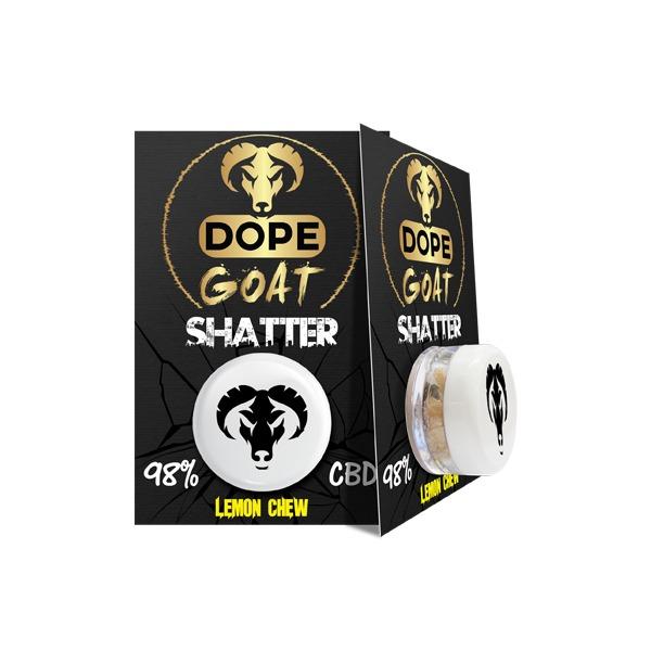 Dope Goat Shatter 98% CBD 1g - Flavour: Red Bully - SilverbackCBD