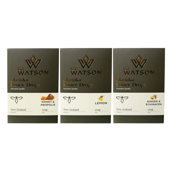 Dr Watson Manuka Honey Drops 120g (non-CBD) - Flavour: Lemon - SilverbackCBD
