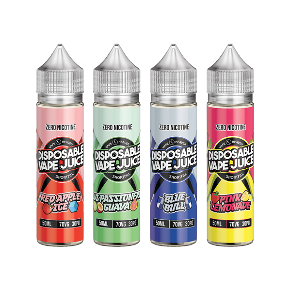 Vape Heaven Disposable Vape Juice 50ml Shortfill 0mg (70VG/30PG) - Flavour: Cherry Ice