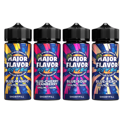Major Flavour Best Of Blue 100ml Shortfill 0mg (70VG-30PG) - Flavour: Blue Peach