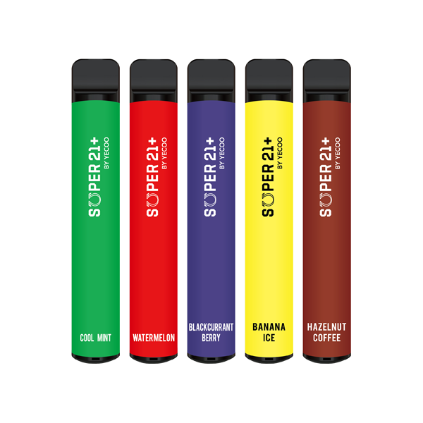 20mg Super21+ By Yecoo Disposable Vape Device 600 Puffs - Flavour: Strawberry Ice