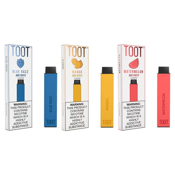 20mg TOOT Bar Disposable Vape Device 600 Puffs - Flavour: Peach Ice