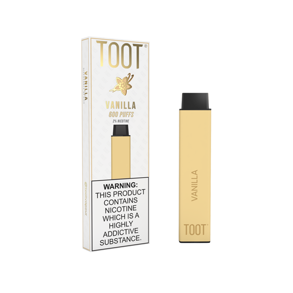 20mg TOOT Bar Disposable Vape Device 600 Puffs - Flavour: Peach Ice