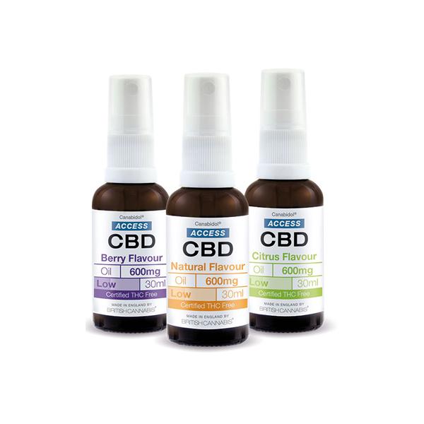 Access CBD 600mg CBD Broad Spectrum Oil Mixed 30ml - Flavour: Citrus - SilverbackCBD