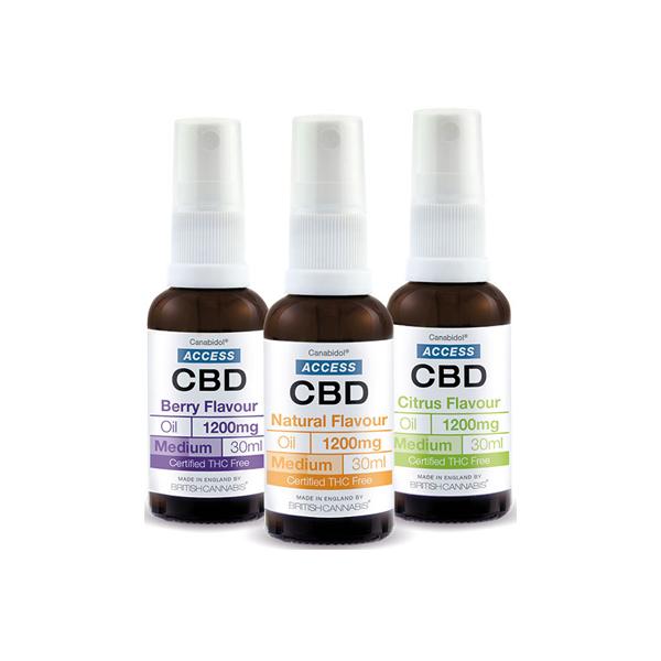 Access CBD 1200mg CBD Broad Spectrum Oil 30ml - Flavour: Citrus - SilverbackCBD