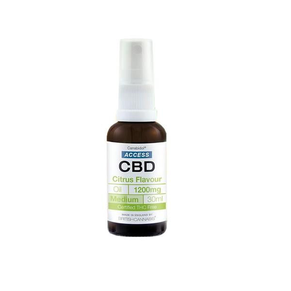 Access CBD 1200mg CBD Broad Spectrum Oil 30ml - Flavour: Citrus - SilverbackCBD