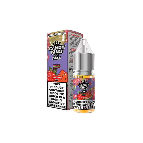 20mg Candy King Salts By Drip More 10ml Nic Salts (50VG-50PG) - Flavour: Peachy Rings