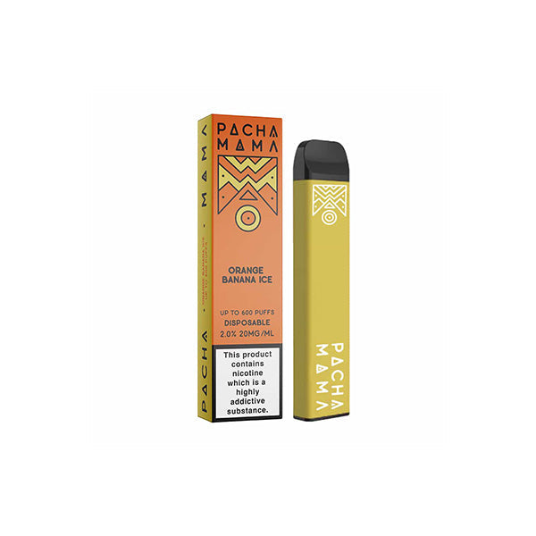 20mg Pacha Mama Disposable Vaping Device 600 Puffs - Flavour: Mango Ice