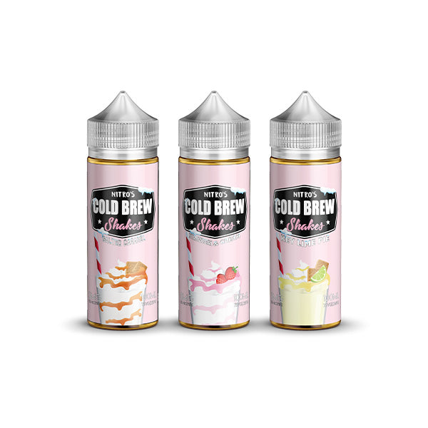 Nitro's Cold Brew Shakes 100ml Shortfill 0mg (75VG-25PG) - Flavour: Strawberry And Cream