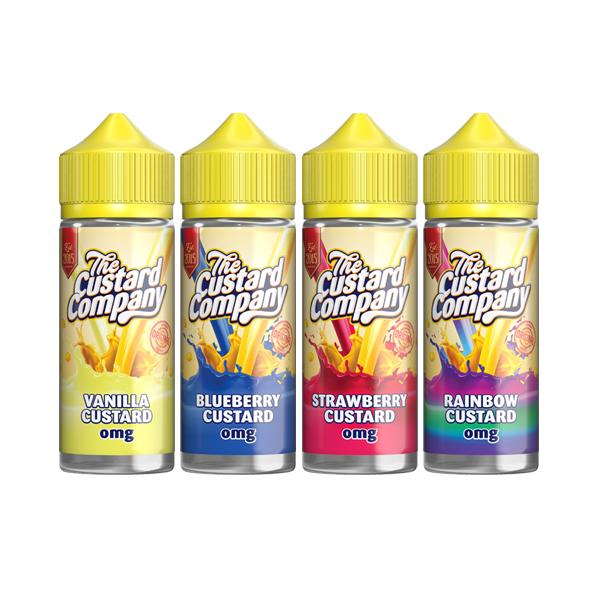 The Custard Company 100ml Shortfill 0mg (70VG-30PG) - Flavour: Raspberry Custard - SilverbackCBD