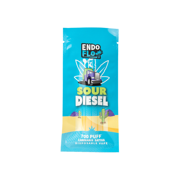 EndoFlo 500mg CBD Disposable Vape Device 700 Puffs - Flavour: Sour Diesel