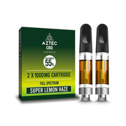 Aztec CBD 2 x 1000mg Cartridge Kit - 1ml - Flavour: Pineapple Express - SilverbackCBD