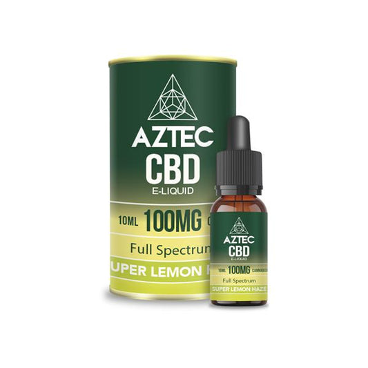 Aztec CBD 100mg CBD Vaping Liquid 10ml (50PG-50VG) - Flavour: Mango Kush - SilverbackCBD