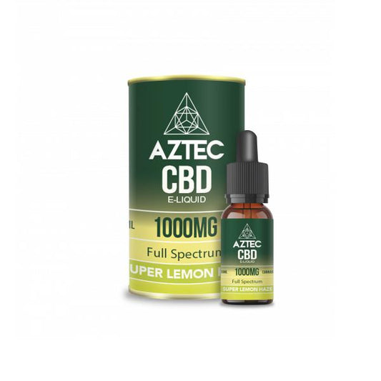 Aztec CBD 1000mg CBD Vaping Liquid 10ml (50PG-50VG) - Flavour: Mango Kush - SilverbackCBD