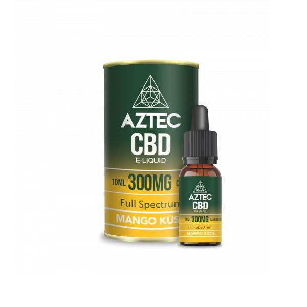 Aztec CBD 300mg CBD Vaping Liquid 10ml (50PG-50VG) - Flavour: Super Lemon Haze - SilverbackCBD