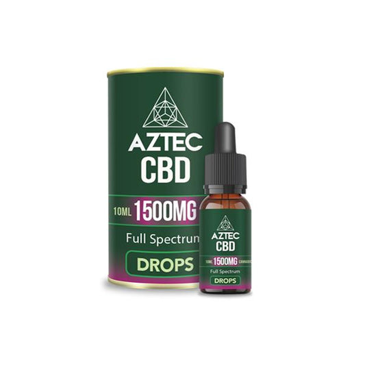 Aztec CBD Full Spectrum Hemp Oil 1500mg CBD 10ml - Flavour: Spearmint - SilverbackCBD