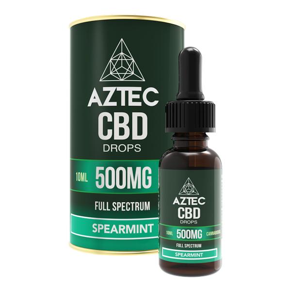 Aztec CBD Full Spectrum Hemp Oil 500mg CBD 10ml - Flavour: Spearmint - SilverbackCBD