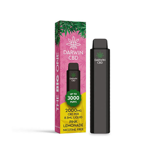 Darwin The Big One 2000mg CBD Disposable Vape Device 3000 Puffs - Flavour: Pink Lemonade