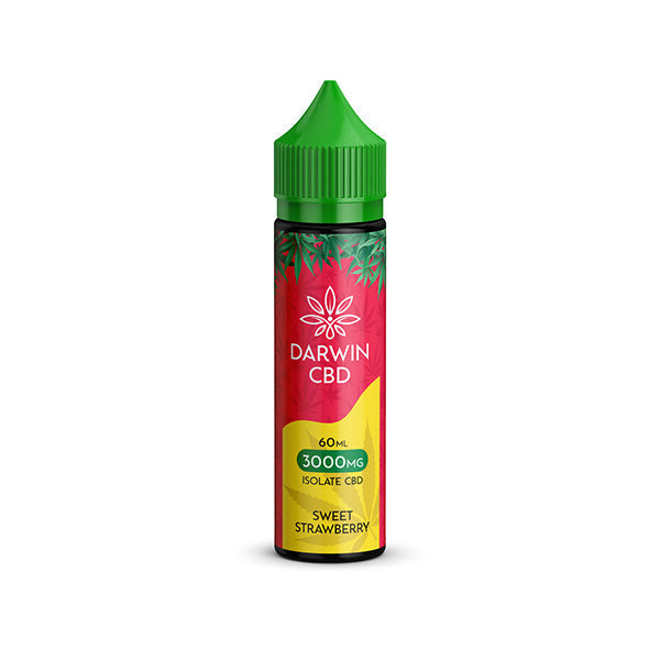 Darwin 3000mg CBD Isolate E-Liquid 60ml - Flavour: Sweet Strawberry