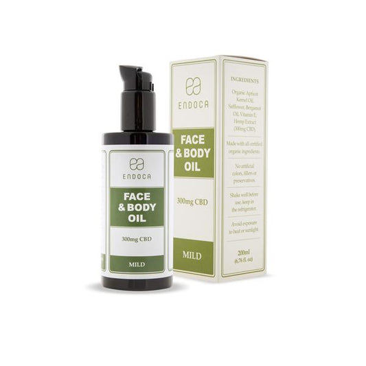 Endoca 300mg CBD Face & Body Oil - 200ml - SilverbackCBD