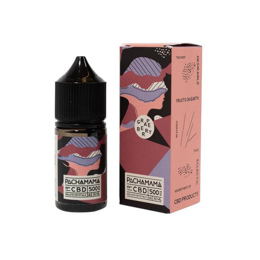 Pachamama 500mg CBD Vaping Liquid 30ml (70PG-30VG) - Flavour: Grape Berry - SilverbackCBD