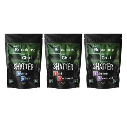 Breaking CBD 98% CBD Shatter - 1g - Flavour: Saul Goodman - SilverbackCBD