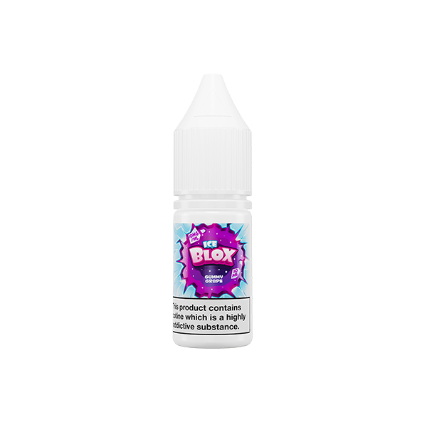 10mg Ice Blox 10ml Nic Salt (50VG / 50PG) - Flavour: Gummy Grape