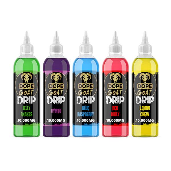 Dope Goat Drip 10,000mg CBD Vaping Liquid 250ml (70PG/30VG) - SilverbackCBD