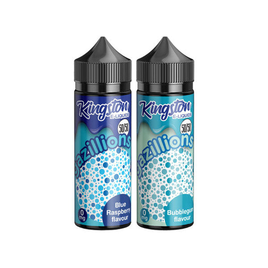 Kingston Gazillions 120ml Shortfill 0mg (50VG-50PG) - Flavour: Blue Raspberry